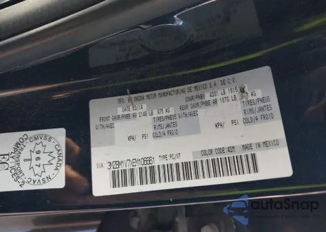 2014 Mazda Mazda3 I Touring из США, поврежденный, VIN 3MZBM1V7XEM106661